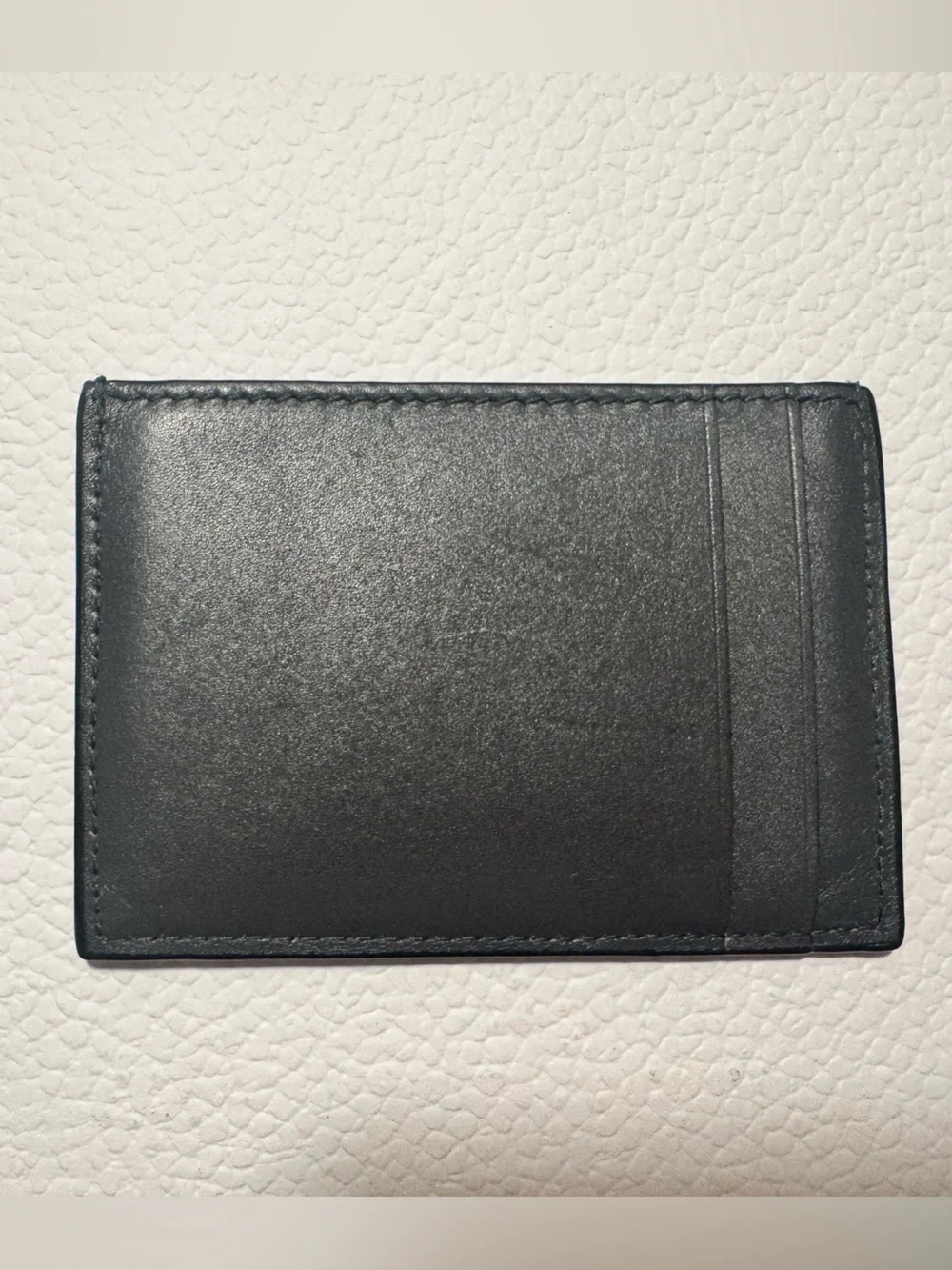 Tiffany & Co. Black Leather Slim Card & Key Holder